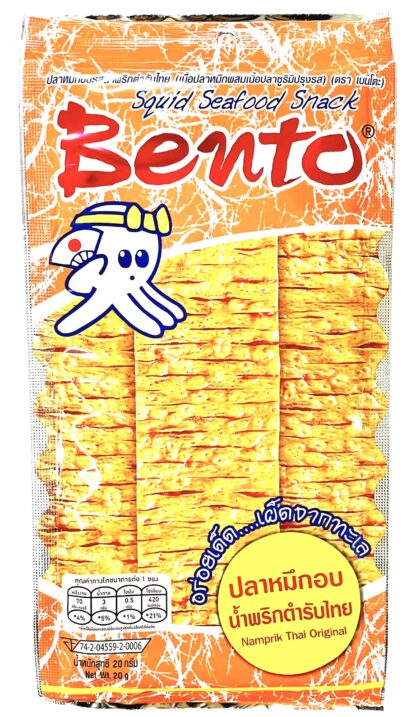 BENTO Squid Seafood Snack Namprik Thai Original 24g