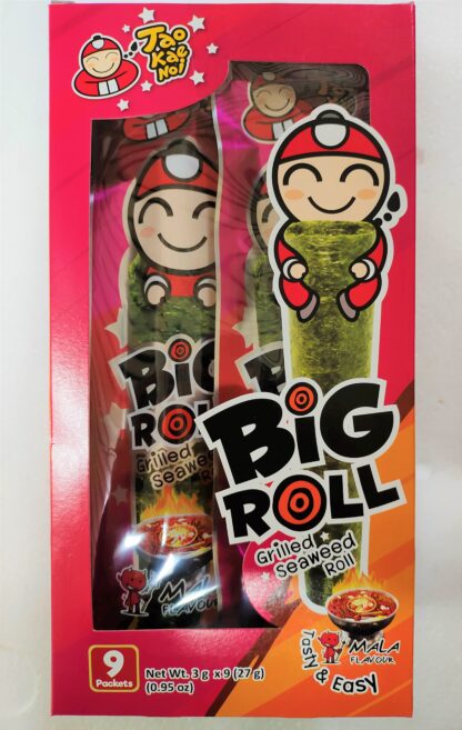 Tao kae noi seaweed big roll Mala flavour 27g 小老板紫菜脆卷麻辣味 27g